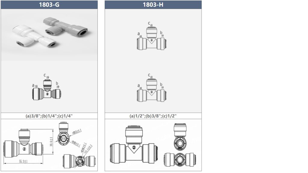 Name: 2-Way Push Fit Model: 1803