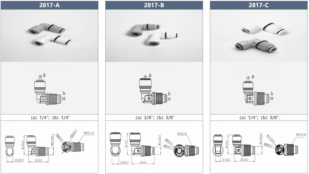 Name: Male Elbow Quick Connector

Model: 2817