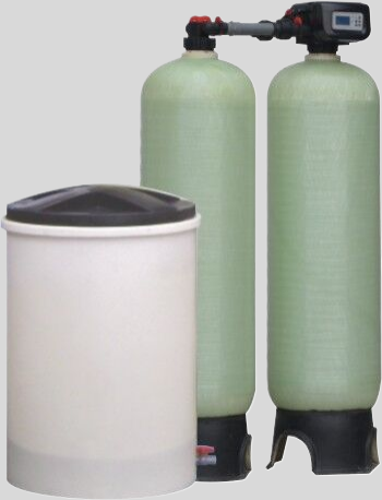 water softener with clack valve